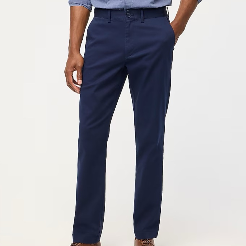 J. Crew Men's Deep Blue Flex Chinos